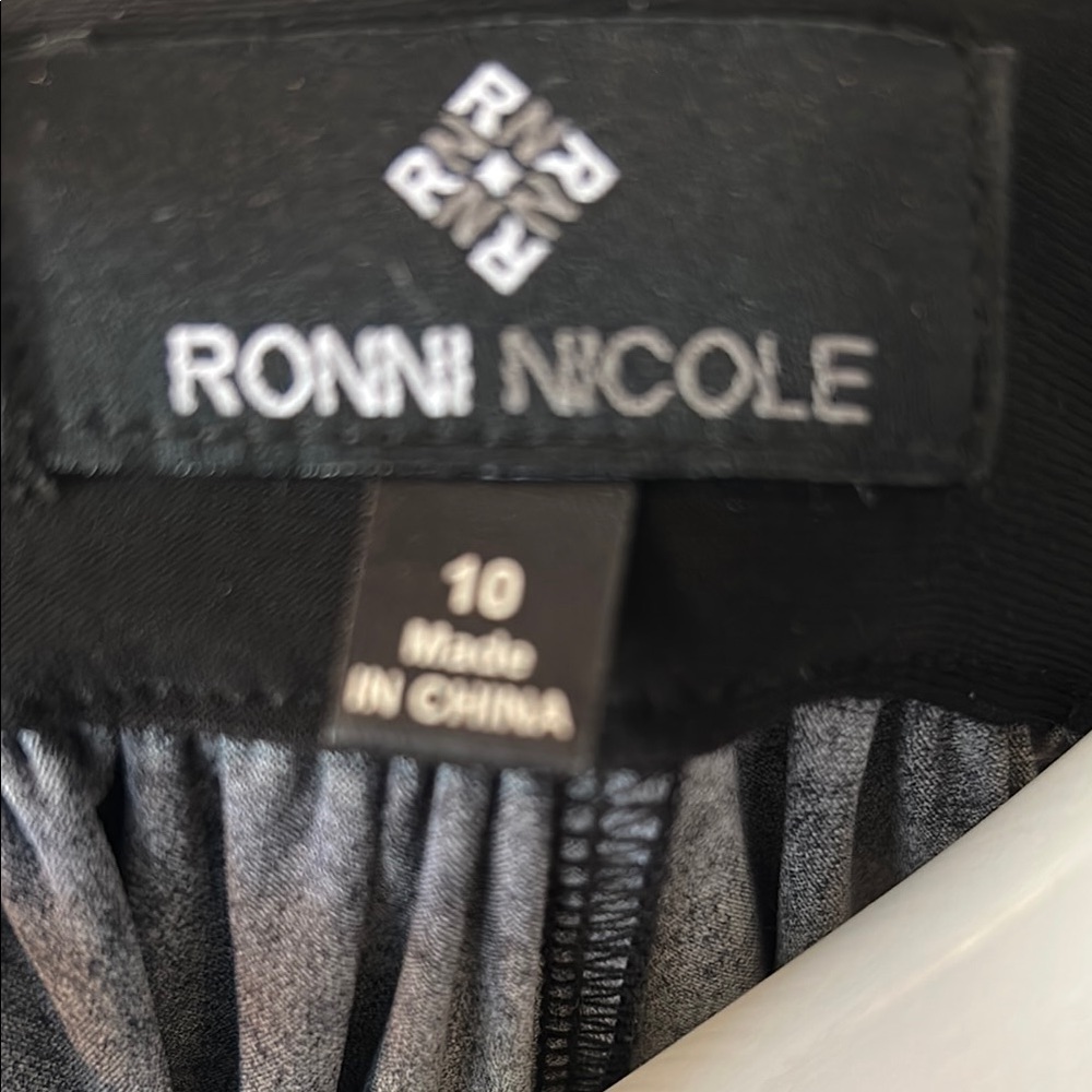 Ronni Nicole Floral Embellished Black Dress - Picture 2 of 5